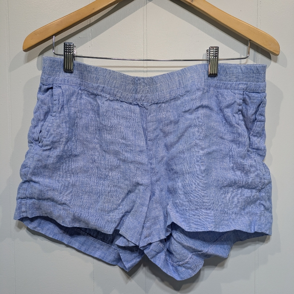 HiHo‎ Blue Linen Shorts Size Small Lightweight Summer Resortwear